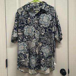 Men’s Summa 100% Silk Button-Down Shirt - M